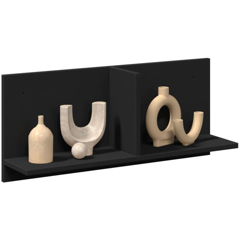 foto del prodotto mobile a parete 70x16,5x30 cm nero in legno multistrato vidaxl