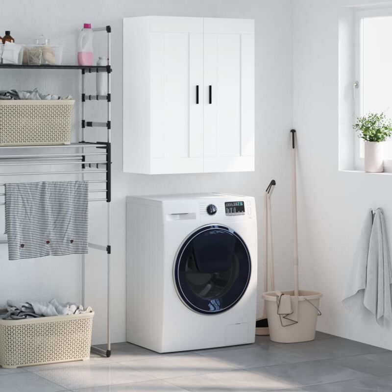 foto del prodotto mobile a parete bianco 69,5x34,90 cm in legno multistrato vidaxl