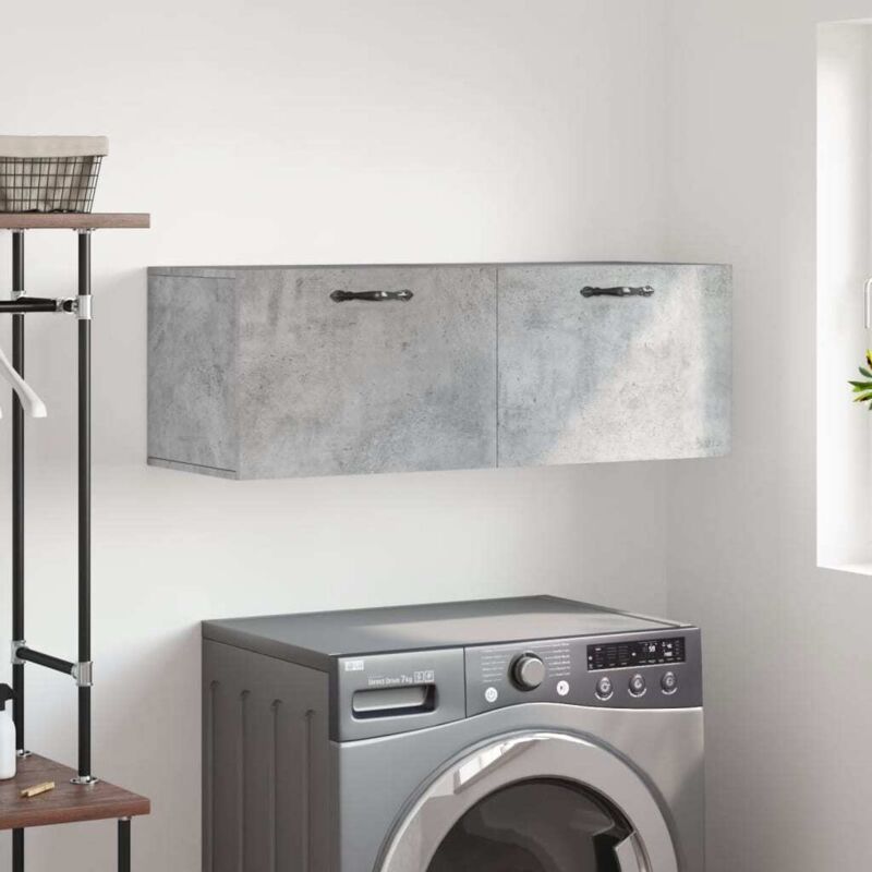 foto del prodotto mobile a parete grigio cemento 100x36,5x35 cm legno multistrato vidaxl