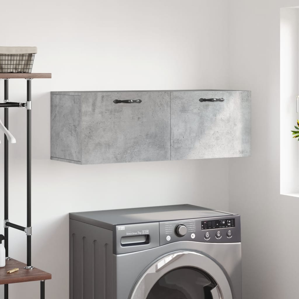 foto del prodotto mobile a parete grigio cemento 100x36,5x35 cm legno multistratocod mxl 80415