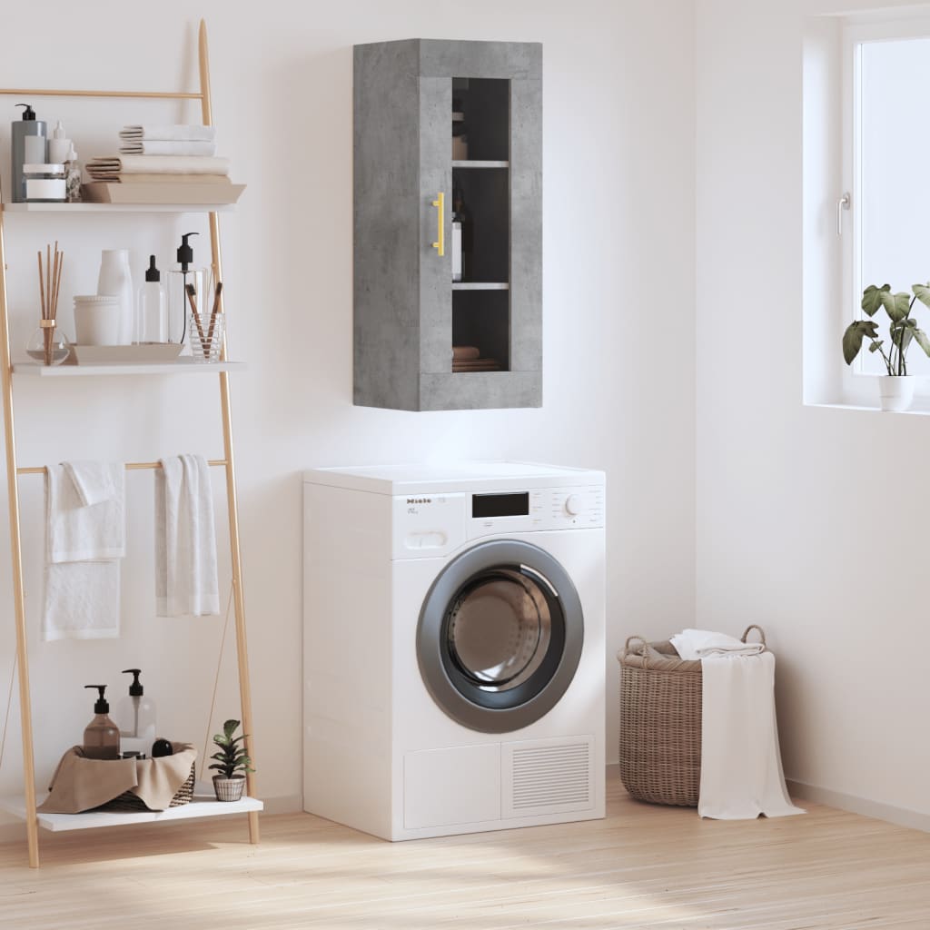 foto del prodotto mobile a parete grigio cemento 34,5x34x90 cmcod mxl 104310