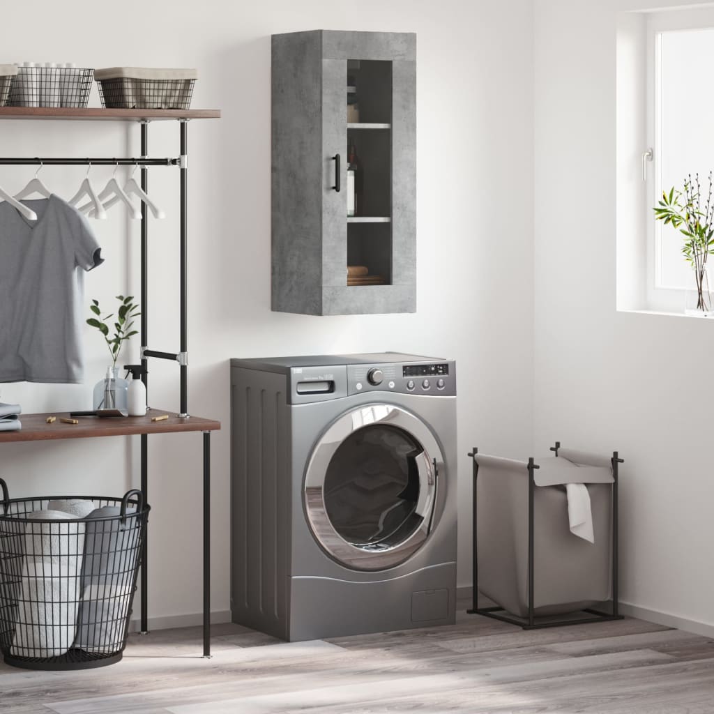 foto del prodotto mobile a parete grigio cemento 34,5x34x90 cmcod mxl 128068