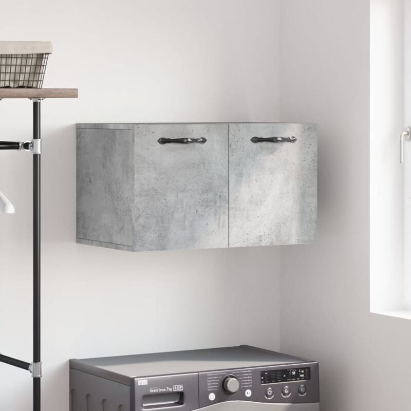 foto del prodotto mobile a parete grigio cemento 60x36,5x35 cm legno multistrato vidaxl