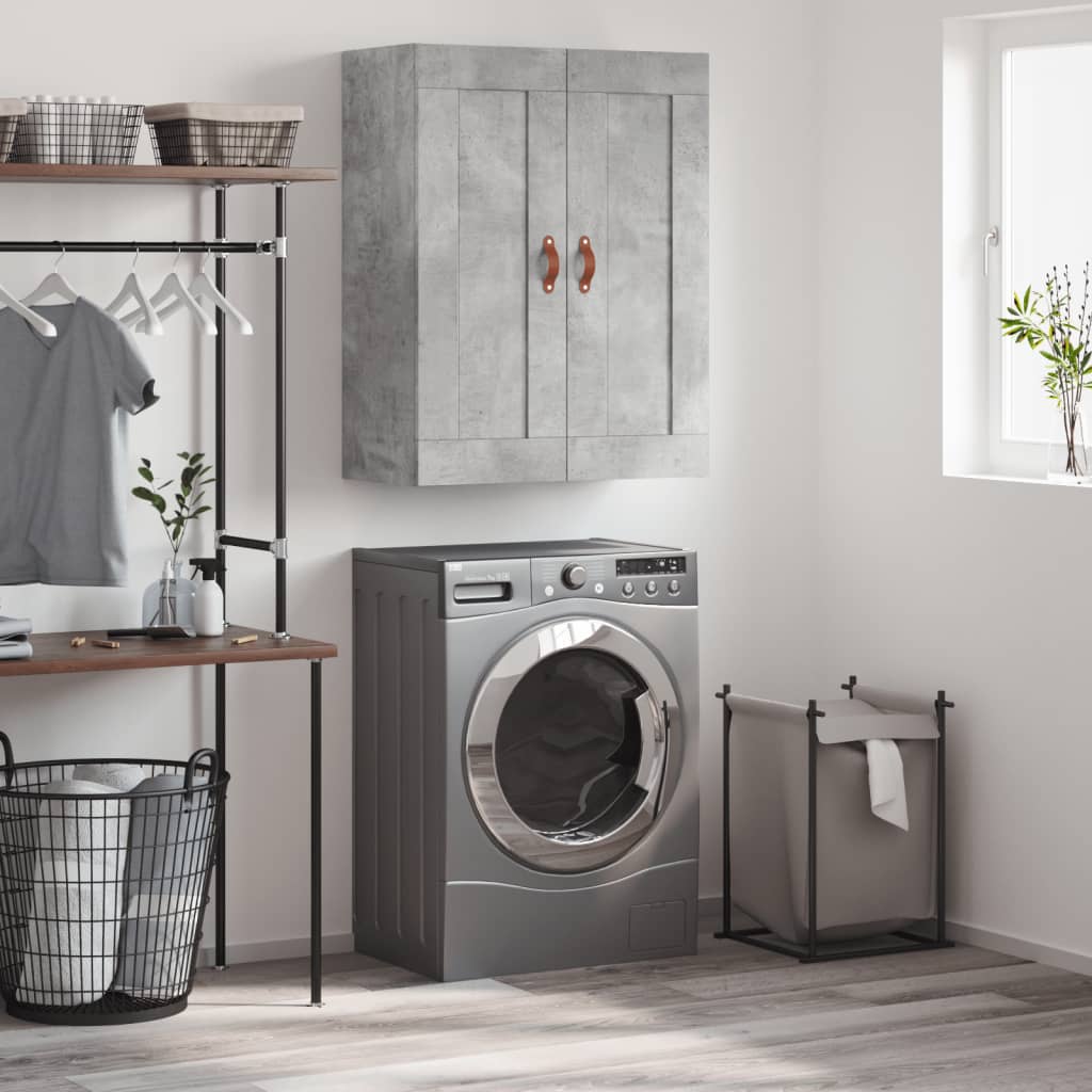foto del prodotto mobile a parete grigio cemento 69,5x34x90 cm legno multistratocod mxl 80460