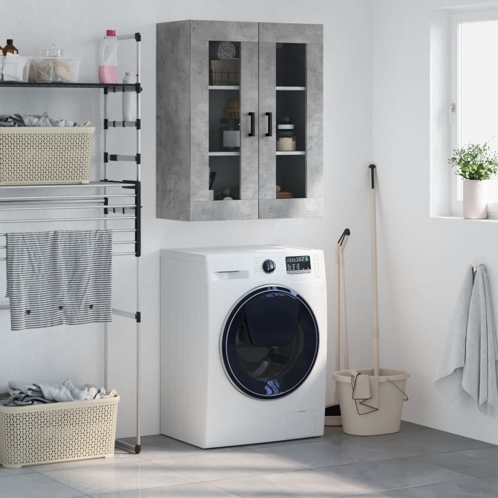 foto del prodotto mobile a parete grigio cemento 69,5x34x90 cmcod mxl 80017