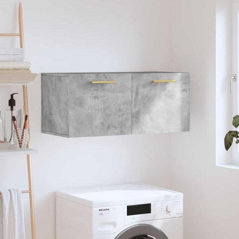 foto del prodotto mobile a parete grigio cemento 80x36,5x35 cm legno multistrato vidaxl