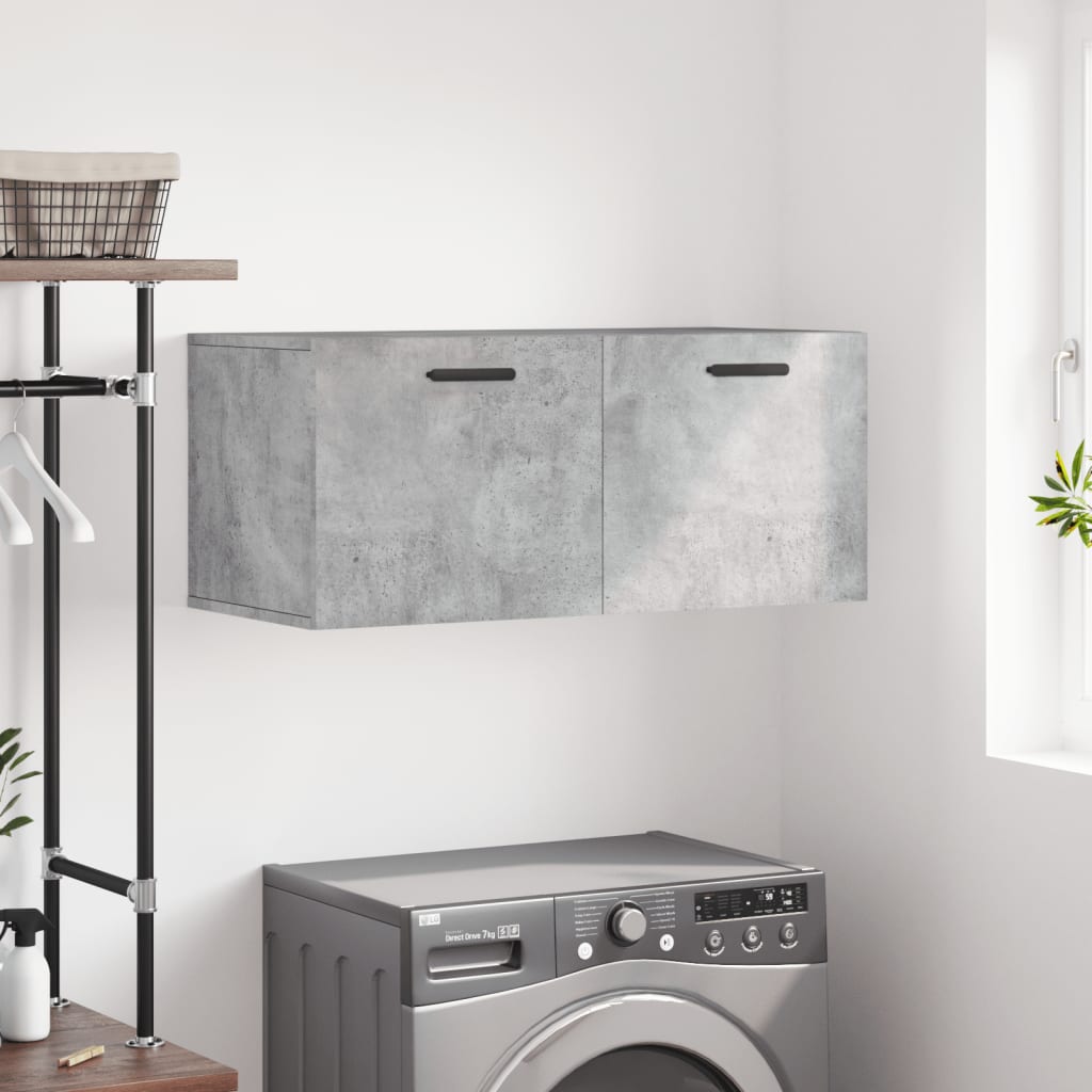 foto del prodotto mobile a parete grigio cemento 80x36,5x35 cm legno multistratocod mxl 128009