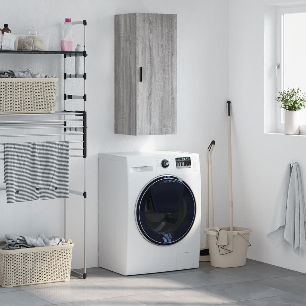 foto del prodotto mobile a parete grigio sonoma 34,5x34x90 cmcod mxl 104803