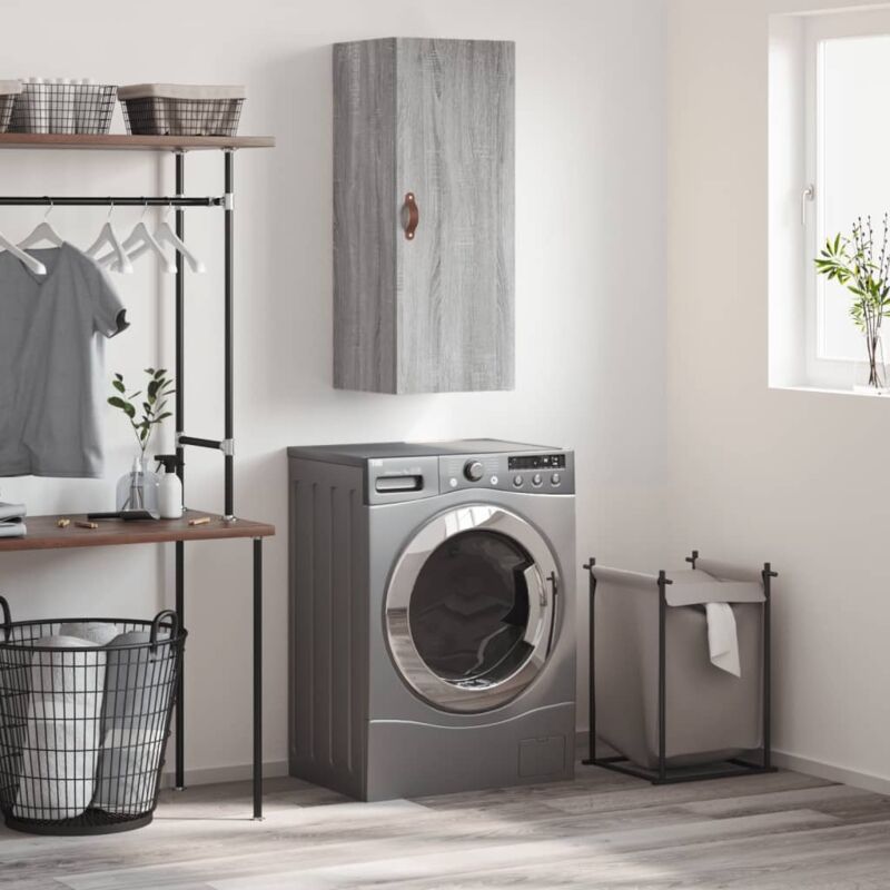 foto del prodotto mobile a parete grigio sonoma 34,5x34x90 cmcod mxl 105331