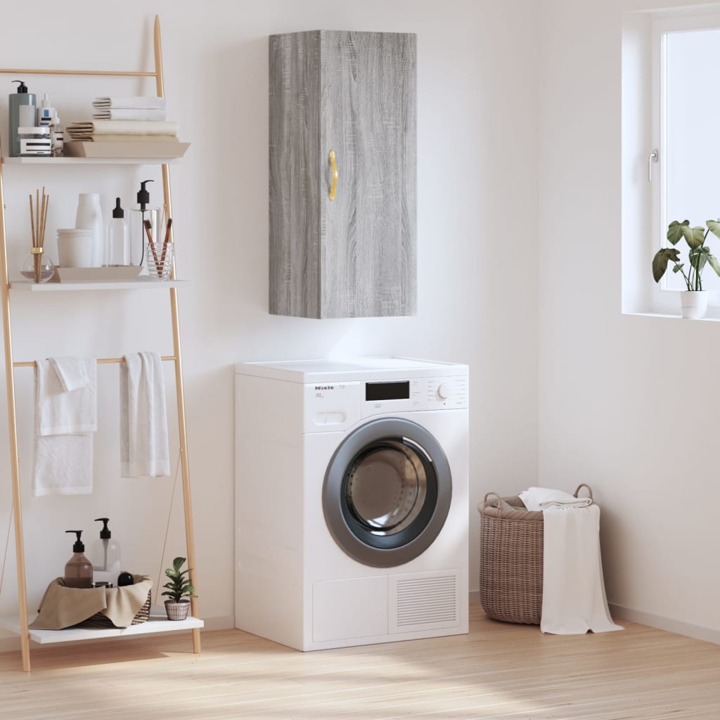 foto del prodotto mobile a parete grigio sonoma 34,5x34x90 cmcod mxl 88625