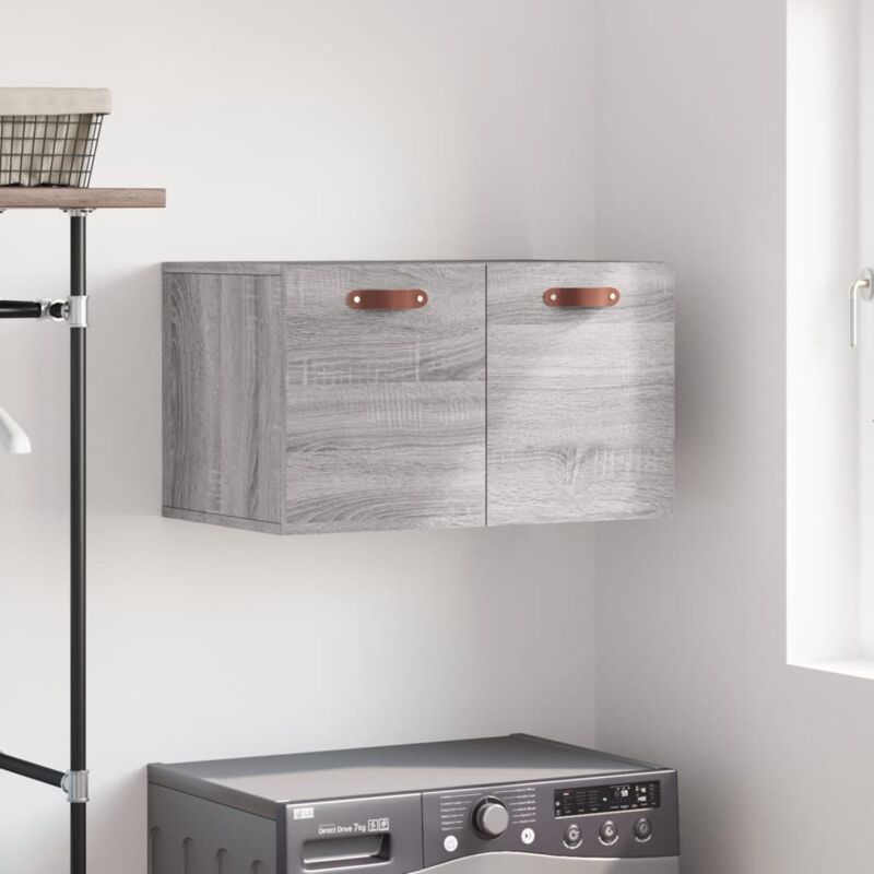 foto del prodotto mobile a parete grigio sonoma 60x36,5x35cm in legno multistrato vidaxl
