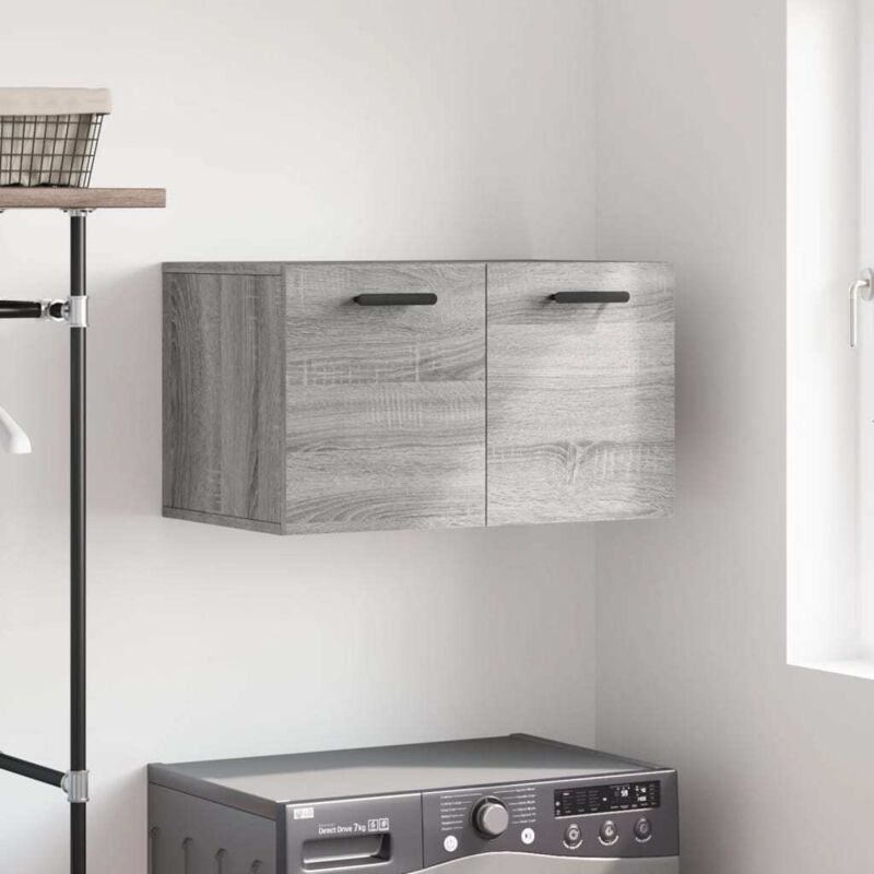 foto del prodotto mobile a parete grigio sonoma 60x36,5x35cm in legno multistrato vidaxl