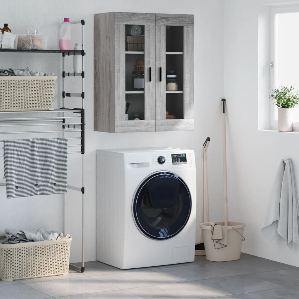foto del prodotto mobile a parete grigio sonoma 69,5x34x90 cm