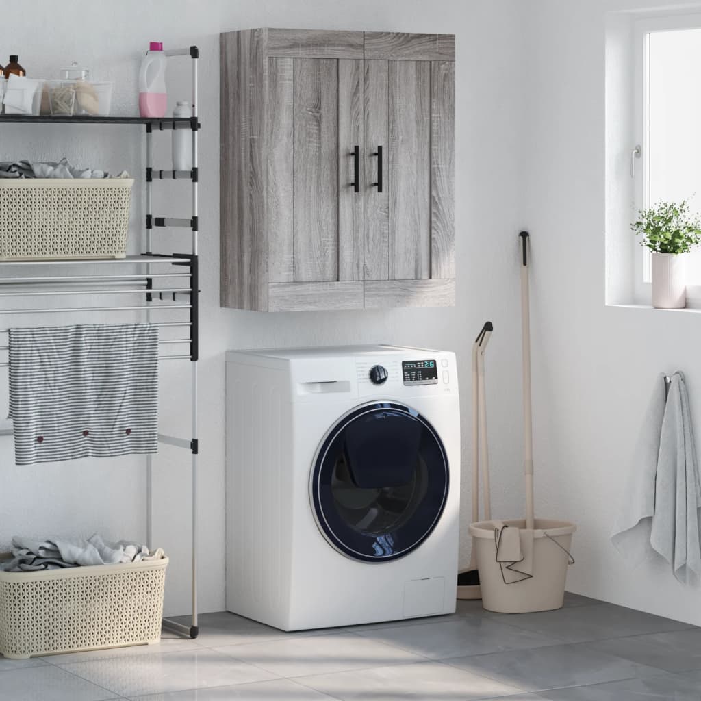 foto del prodotto mobile a parete grigio sonoma 69,5x34x90 cm legno multistratocod mxl 104872