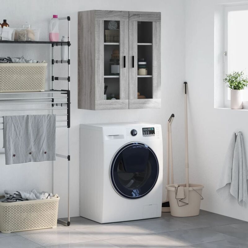 foto del prodotto mobile a parete grigio sonoma 69,5x34x90 cm vidaxl