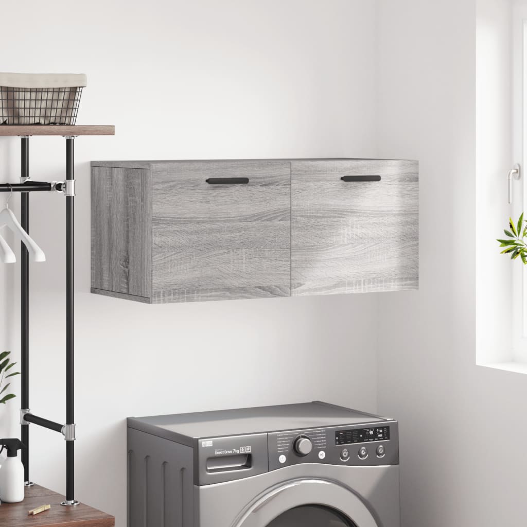 foto del prodotto mobile a parete grigio sonoma 80x36,5x35cm in legno multistratocod mxl 104864