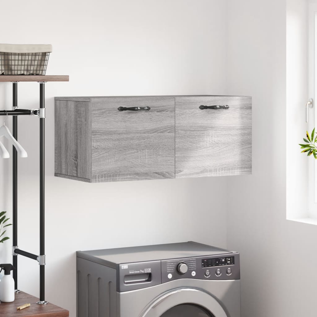 foto del prodotto mobile a parete grigio sonoma 80x36,5x35cm in legno multistratocod mxl 129311