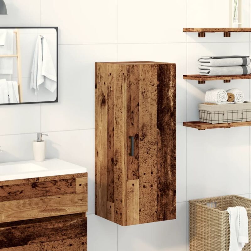 foto del prodotto mobile a parete legno vecchio 34,5x34x90 cm in truciolato vidaxl