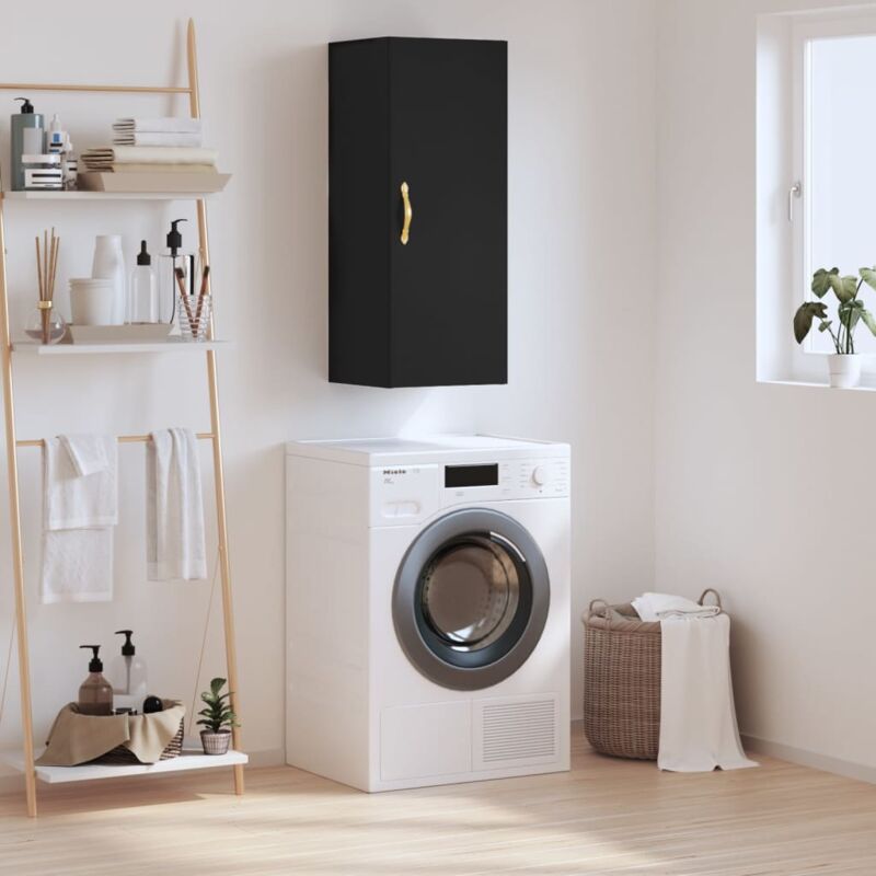 foto del prodotto mobile a parete nero 34,5x34x90 cm vidaxl