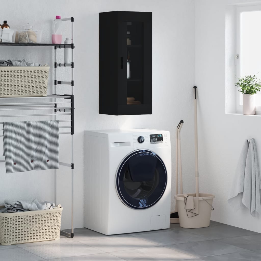 foto del prodotto mobile a parete nero 34,5x34x90 cmcod mxl 103008