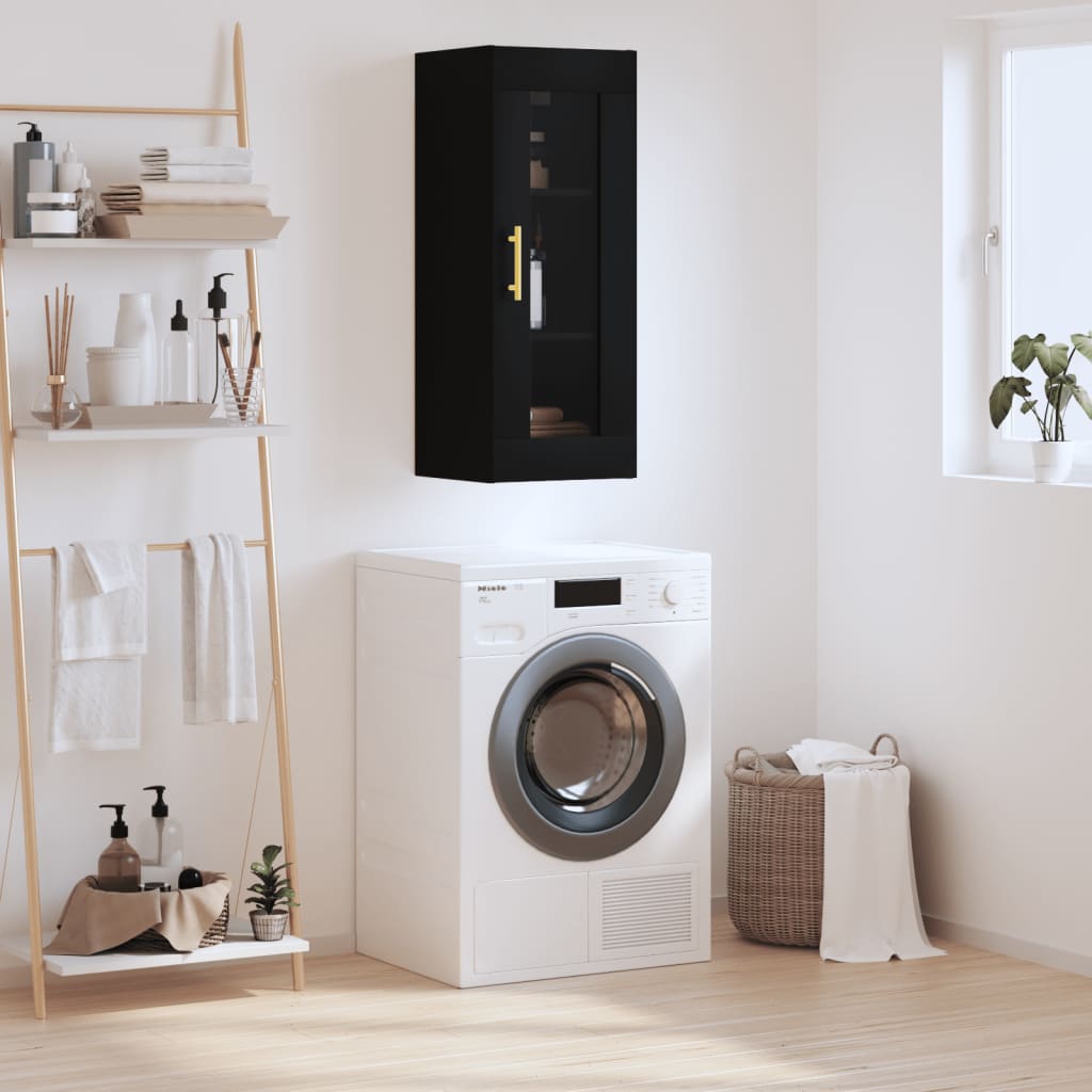 foto del prodotto mobile a parete nero 34,5x34x90 cmcod mxl 127571