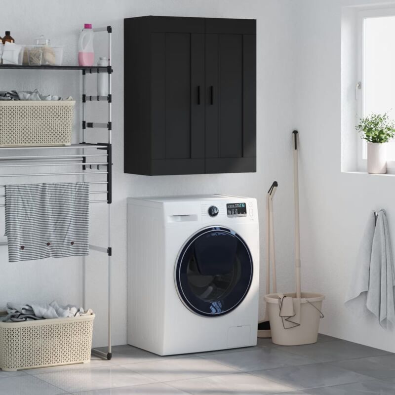foto del prodotto mobile a parete nero 69,5x34,90 cm in legno multistrato vidaxl