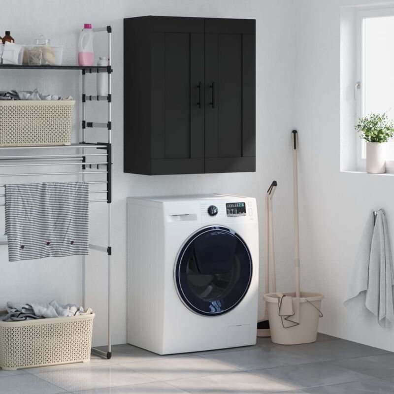 foto del prodotto mobile a parete nero 69,5x34,90 cm in legno multistrato vidaxl