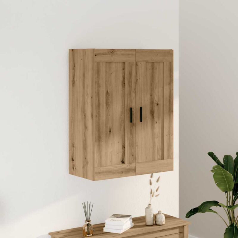 foto del prodotto mobile a parete rovere artigianale 69,5x34x90 cm in truciolato vidaxl