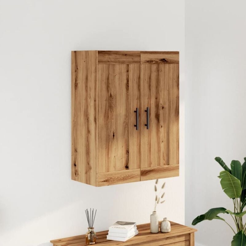 foto del prodotto mobile a parete rovere artigianale 69,5x34x90 cm in truciolato vidaxl