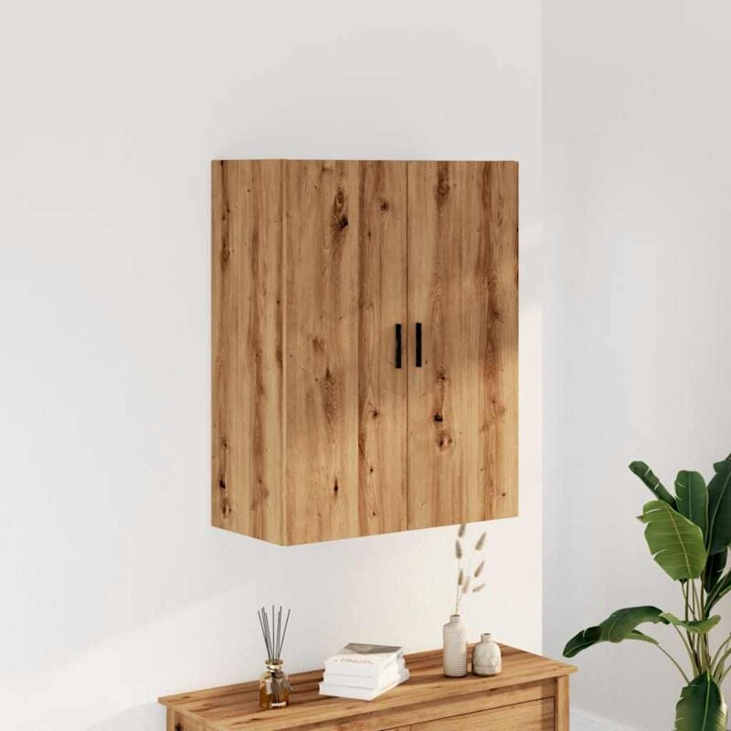 foto del prodotto mobile a parete rovere artigianale 69,5x34x90 cm vidaxl