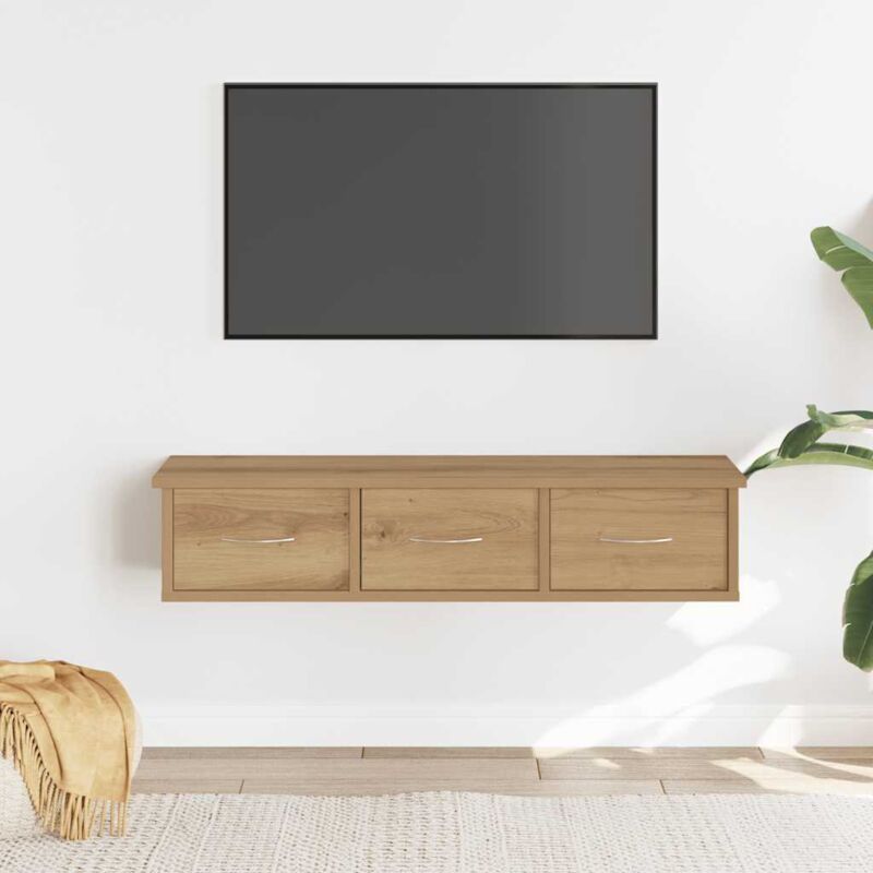 foto del prodotto mobile a parete rovere artigianale 88x26x18,5 cm in truciolato vidaxl