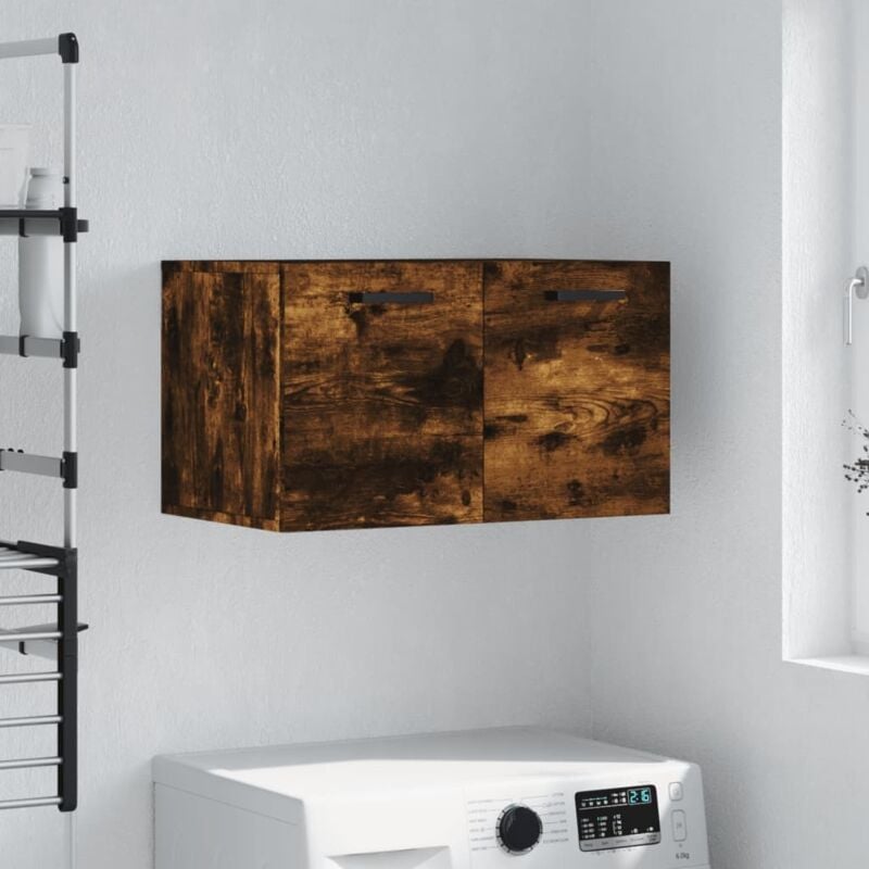 foto del prodotto mobile a parete rovere fumo 60x36,5x35 cm in legno multistrato vidaxl