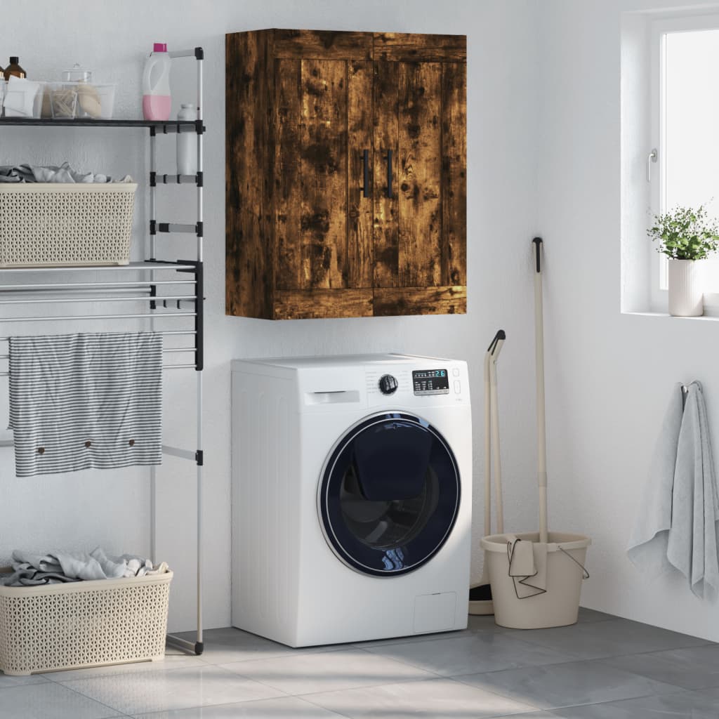 foto del prodotto mobile a parete rovere fumo 69,5x34x90 cm in legno multistrato