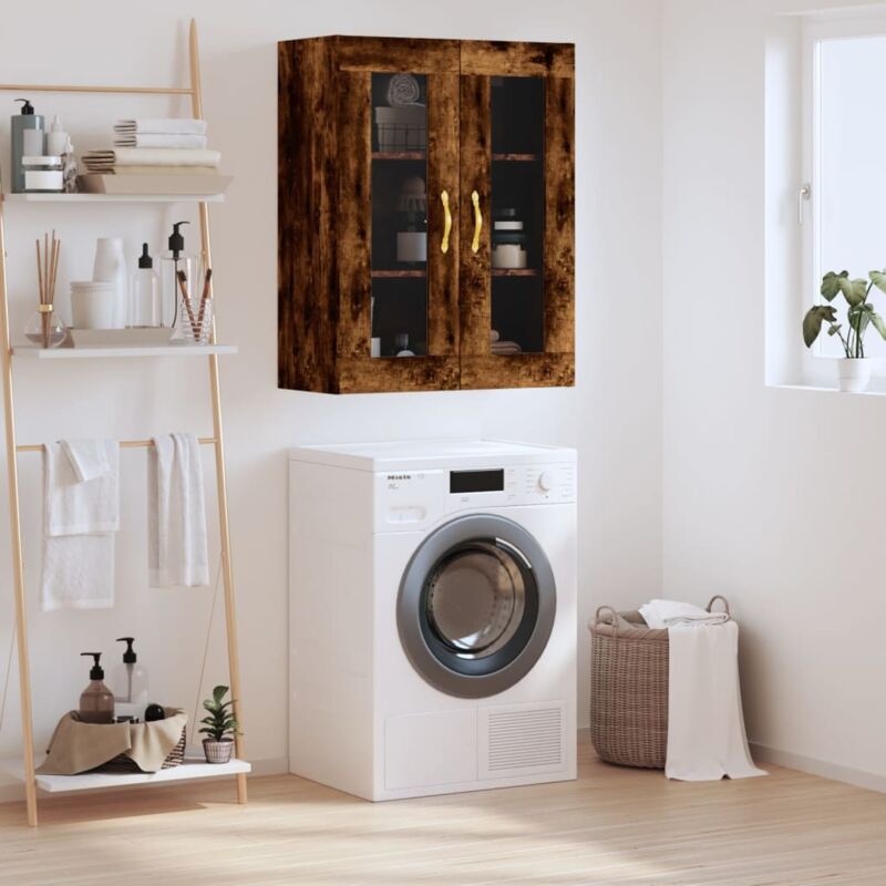 foto del prodotto mobile a parete rovere fumo 69,5x34x90 cm vidaxl
