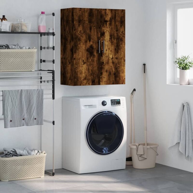 foto del prodotto mobile a parete rovere fumo 69,5x34x90 cm vidaxl