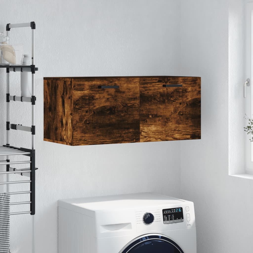 foto del prodotto mobile a parete rovere fumo 80x36,5x35 cm in legno multistratocod mxl 128833