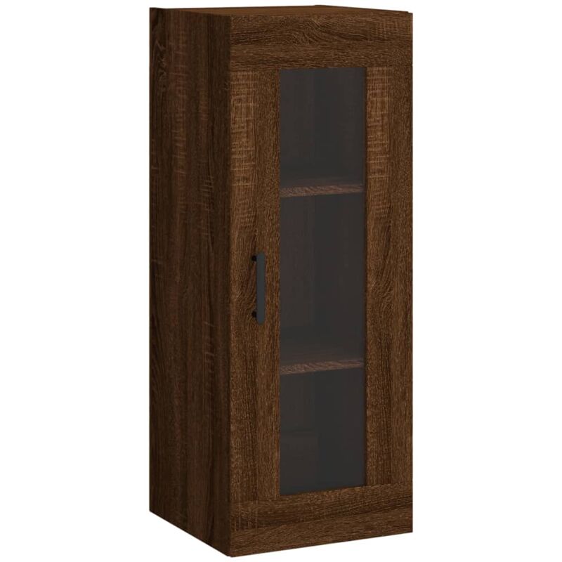 foto del prodotto mobile a parete rovere marrone 34,5x34x90 cm vidaxl