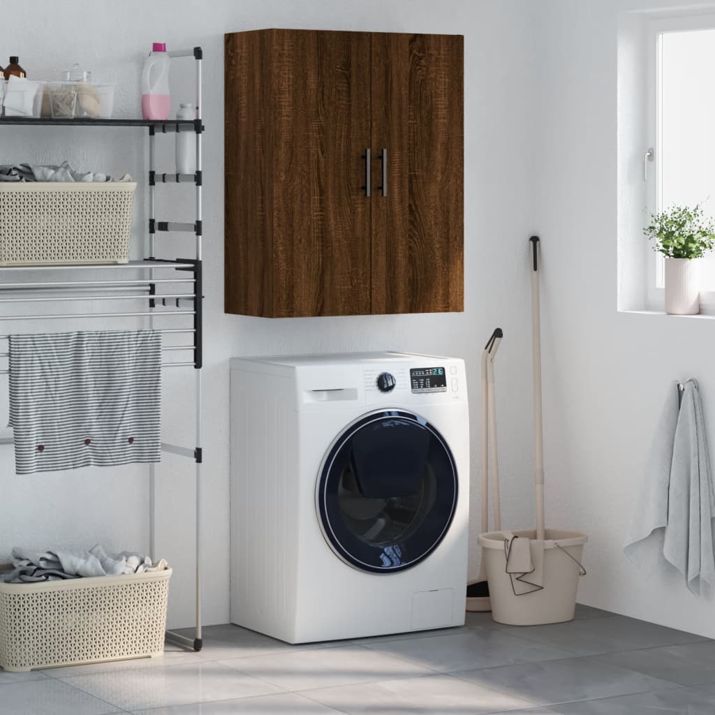foto del prodotto mobile a parete rovere marrone 69,5x34x90 cm