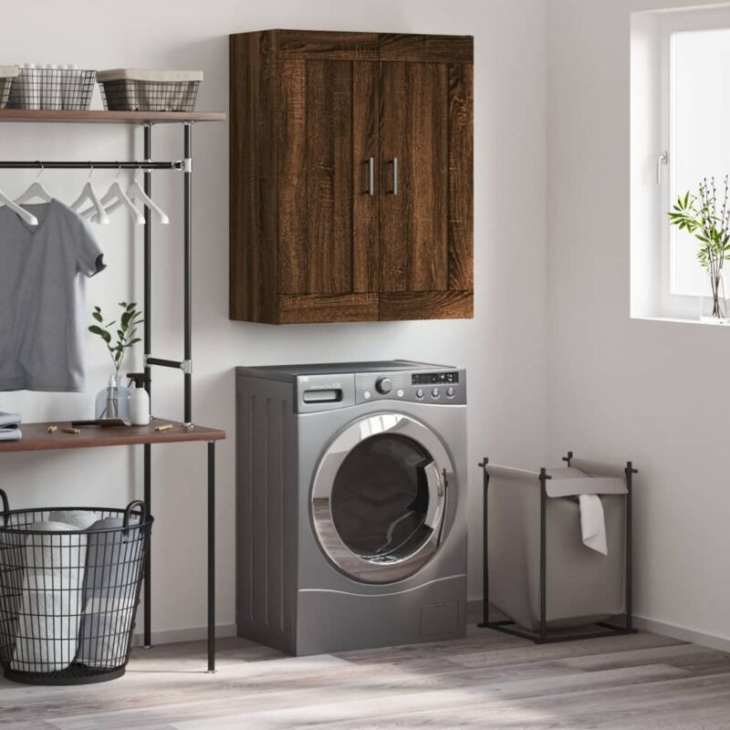 foto del prodotto mobile a parete rovere marrone 69,5x34x90 cm legno multistrato vidaxl