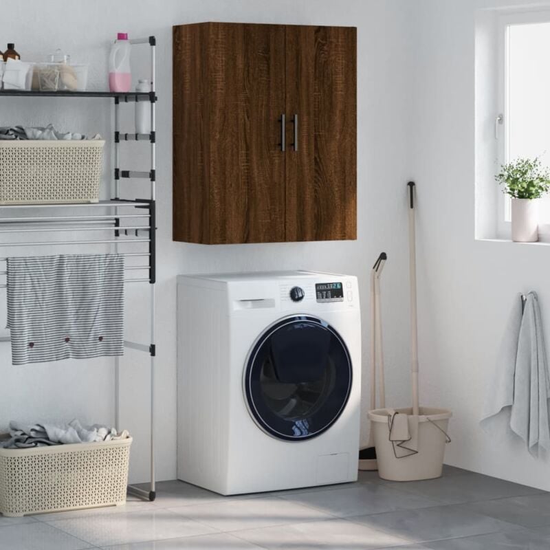 foto del prodotto mobile a parete rovere marrone 69,5x34x90 cm vidaxl