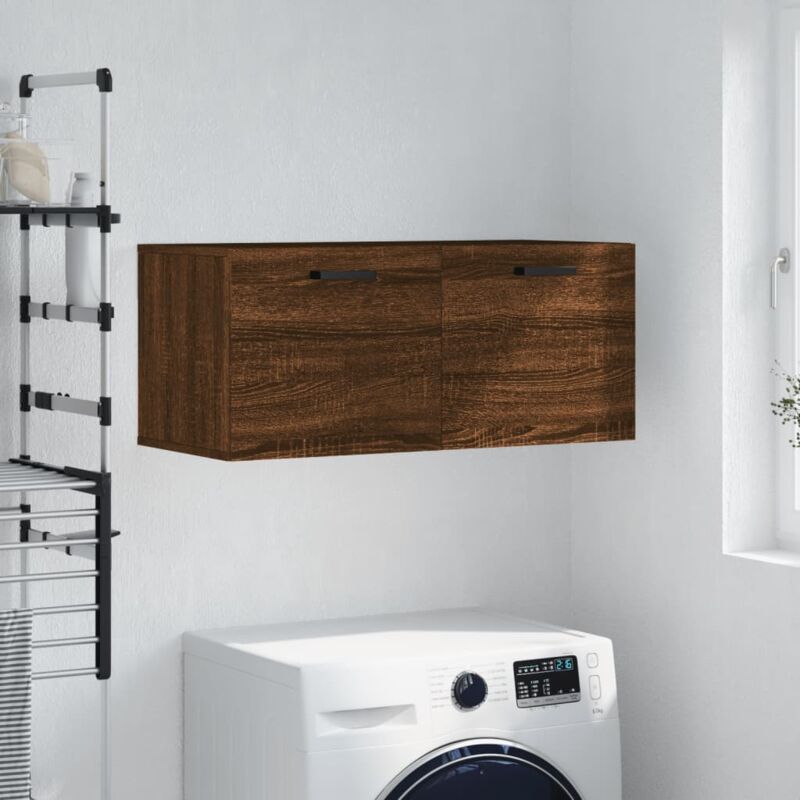 foto del prodotto mobile a parete rovere marrone 80x36,5x35 cm legno multistrato vidaxl