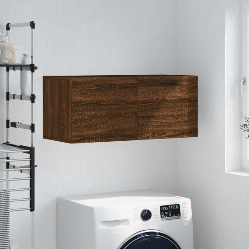 foto del prodotto mobile a parete rovere marrone 80x36,5x35 cm legno multistrato vidaxl