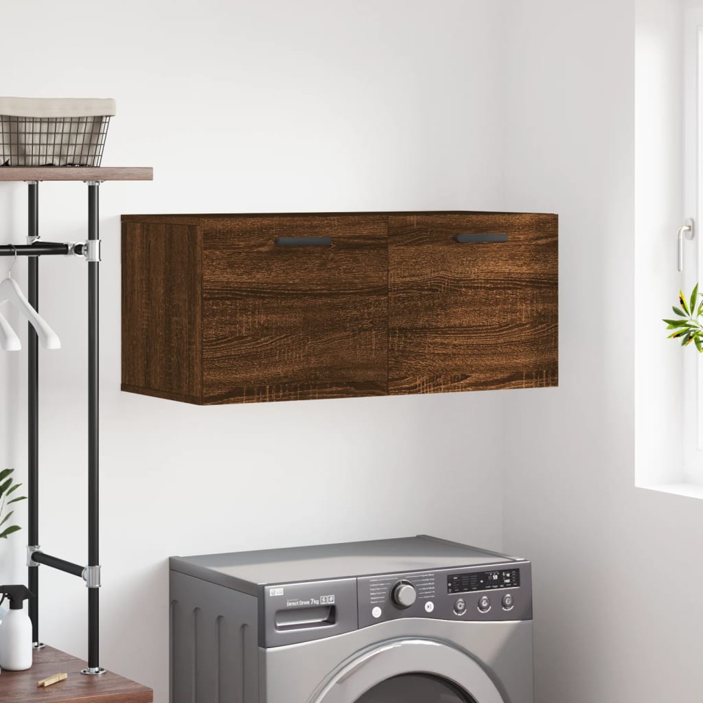 foto del prodotto mobile a parete rovere marrone 80x36,5x35 cm legno multistratocod mxl 80959