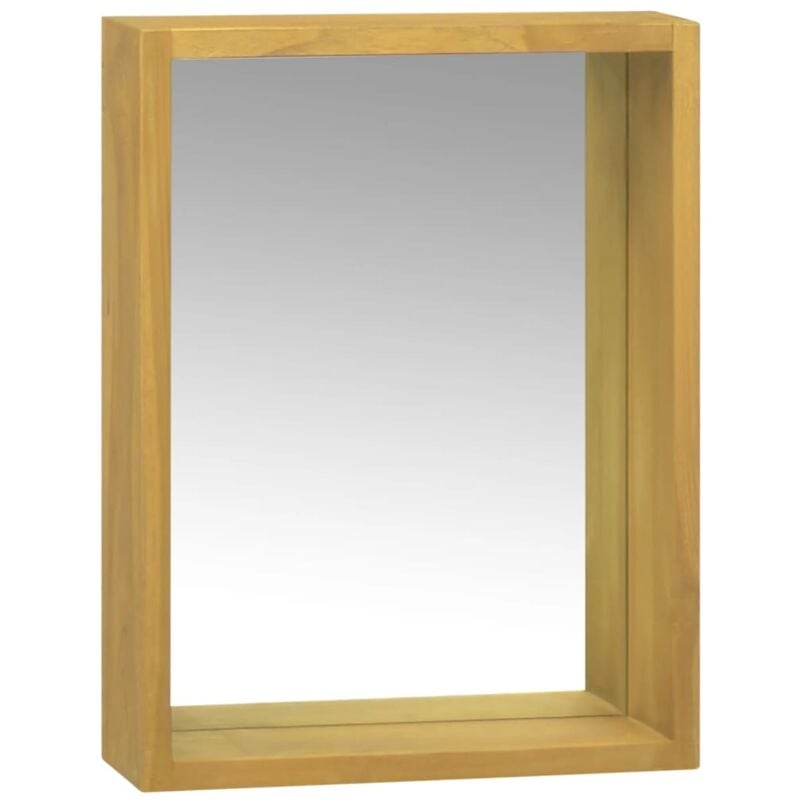 foto del prodotto mobile a specchio 30x10x40 cm in legno massello di teak