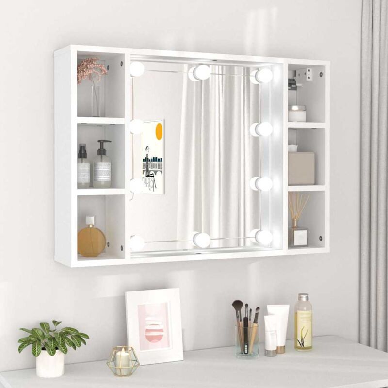 foto del prodotto mobile a specchio con led bianco 76x15x55 cm vidaxl