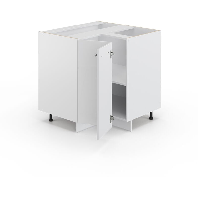 foto del prodotto mobile ad angolo cucina fame line, bianco lucido, 80.5 cm senza piano di lavoro vicco