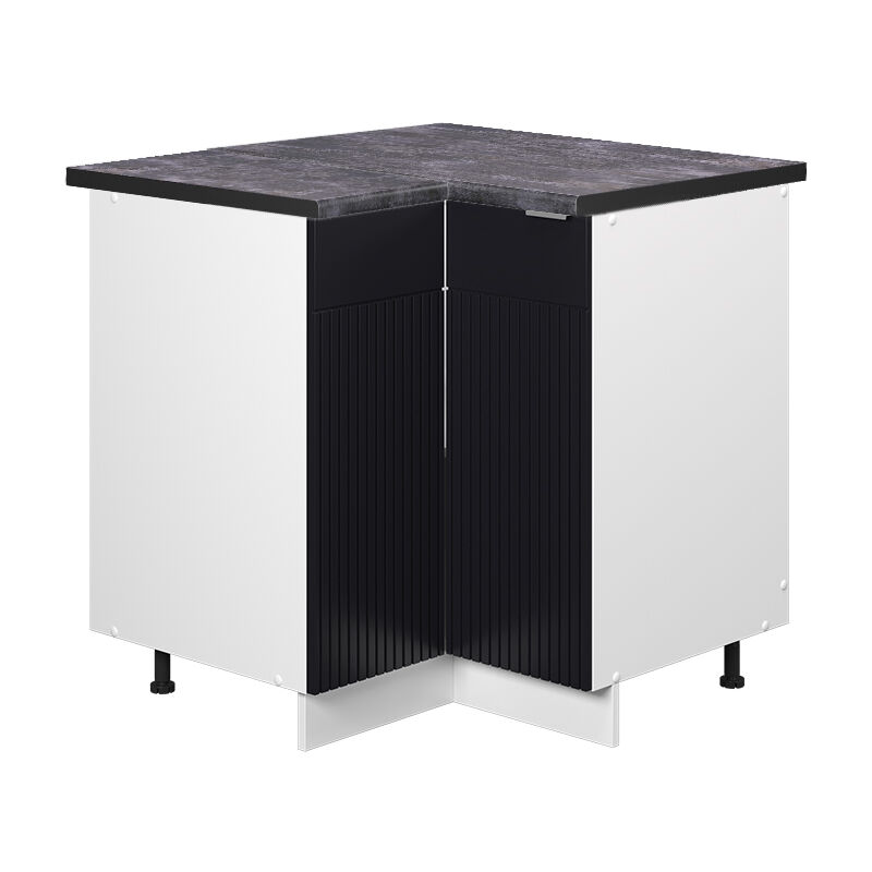 foto del prodotto mobile ad angolo cucina fame line, nero a righe, 80.5 cm , pl antracite vicco
