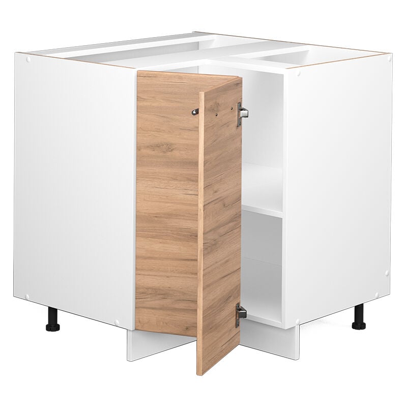 foto del prodotto mobile ad angolo cucina fame line, quercia dorata, 80.5 cm senza piano di lavoro vicco