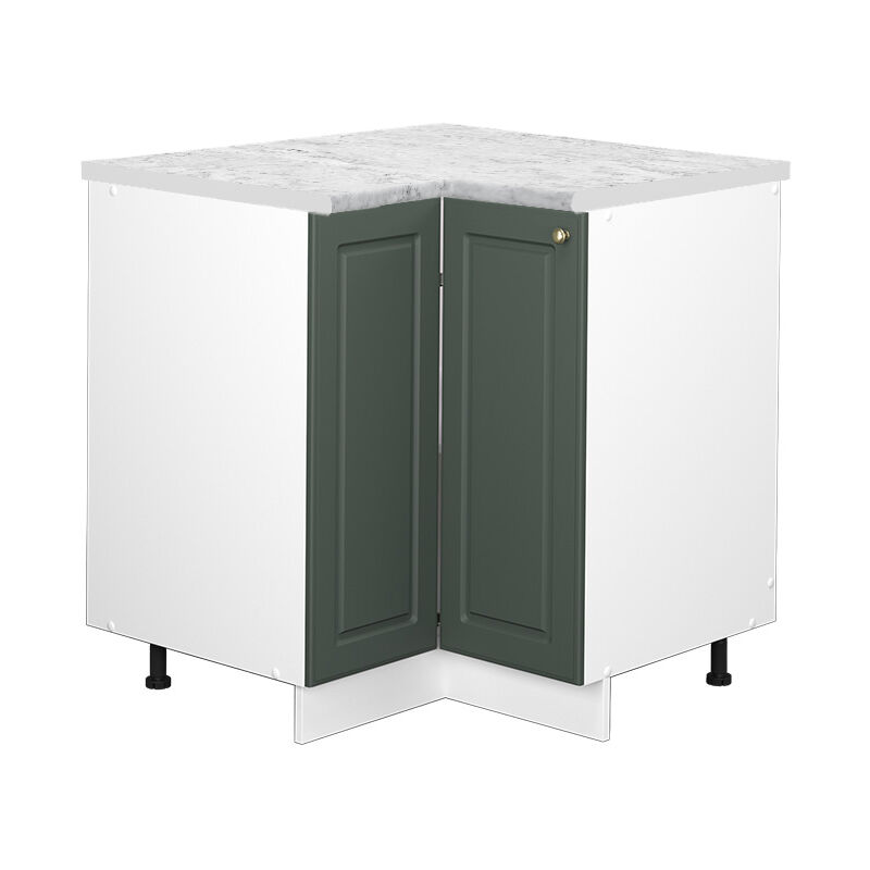 foto del prodotto mobile ad angolo cucina fame line, verde oro country house, 80.5 cm , pl marmo vicco
