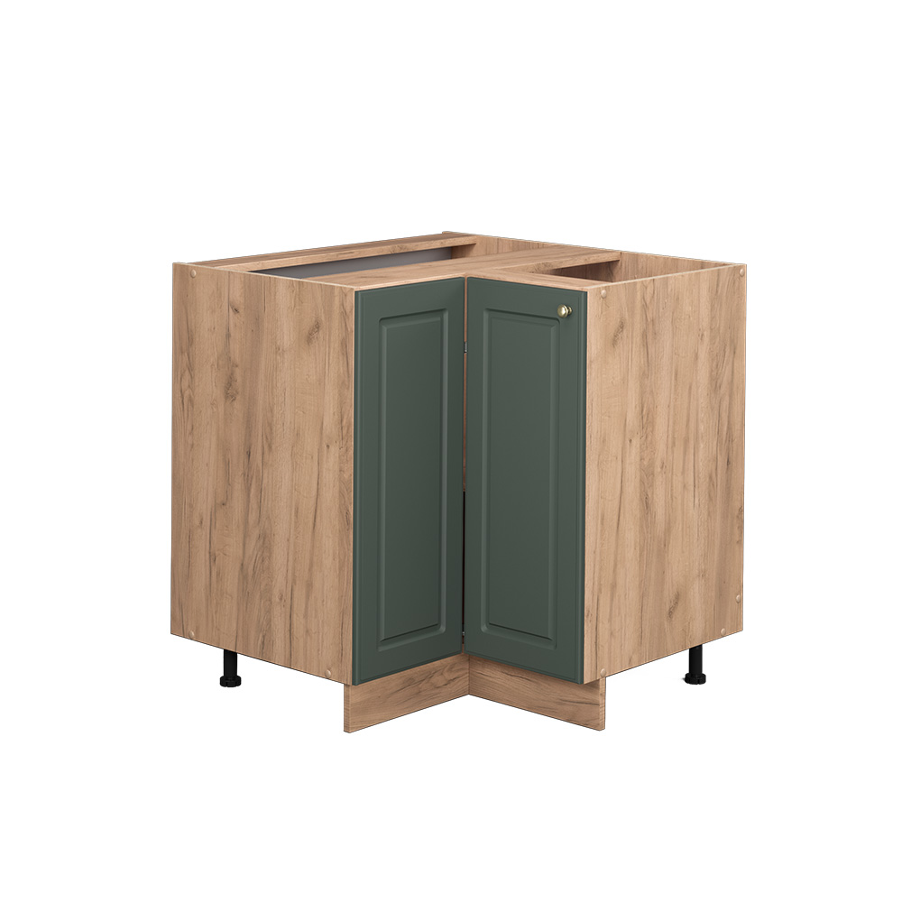 foto del prodotto mobile ad angolo cucina fame line, verde oro country house, 80.5 cm senza piano di lavoro vicco